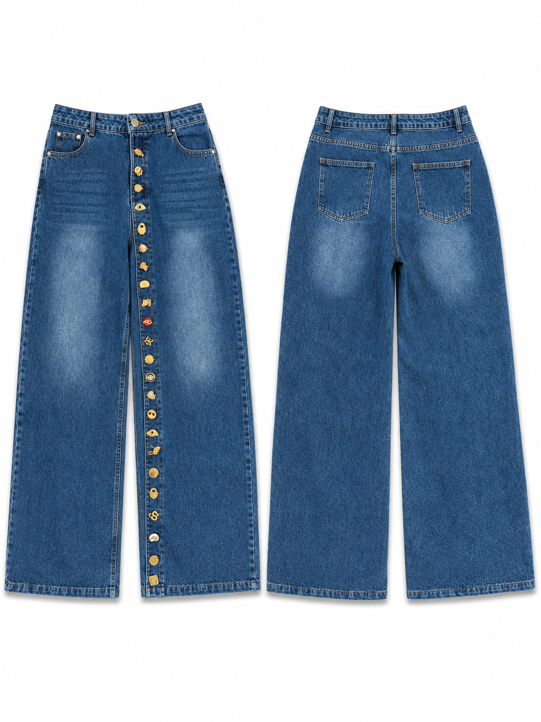 Jean Wide Leg Signature Gold