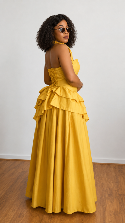 Elegant Long Summer Dress/ Robe Longue Soleil Élégance