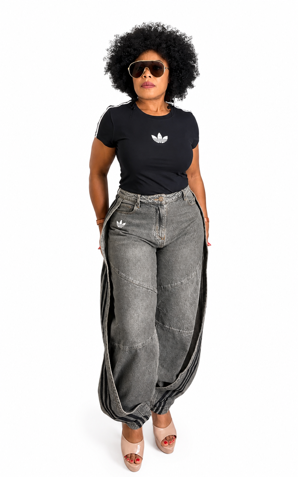Jean Jogger Wide Leg Urban Chic