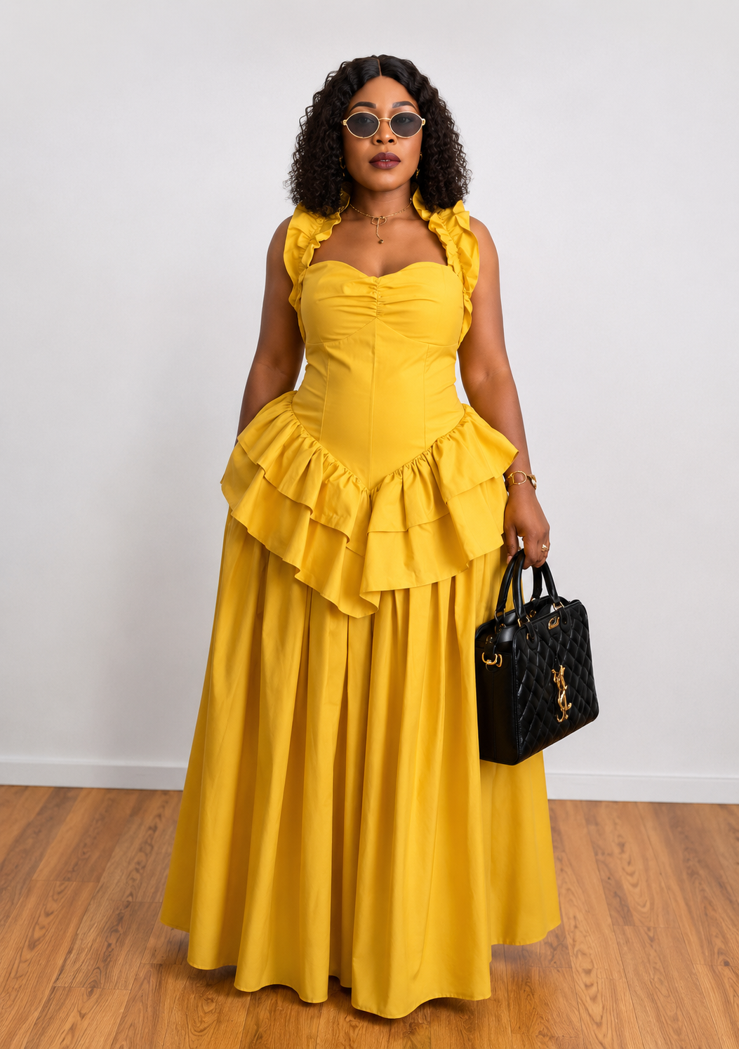 Elegant Long Summer Dress/ Robe Longue Soleil Élégance