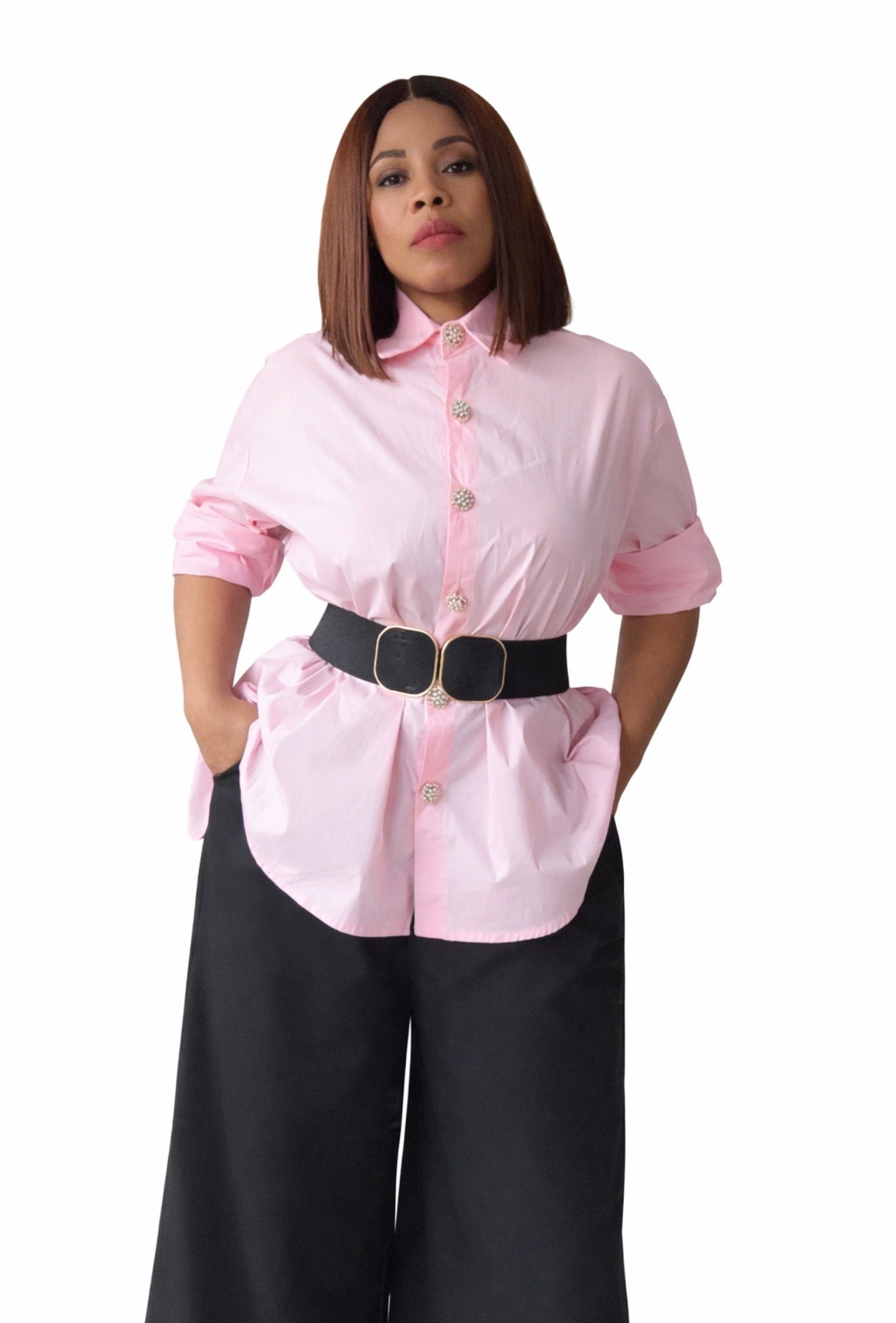 Belle chemise rose  taille unique
